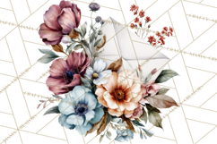 Romantic Letter Clipart, Love Notes Clip Art PNG, Floral Product Image 4