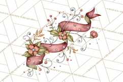 Moody Romantic Grunge PNG, Deep Red Lace Clipart, Gothic Product Image 4