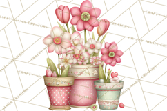 Cozy Cottage Garden Clipart, Pastel Flowers, Garden Tools Product Image 4