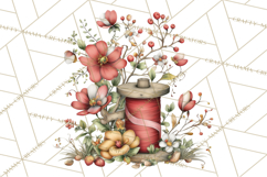 Moody Romantic Grunge PNG, Deep Red Lace Clipart, Gothic Product Image 5