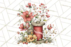 Moody Romantic Grunge PNG, Deep Red Lace Clipart, Gothic Product Image 5