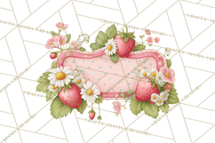 Strawberry Garden Clipart, Cute Strawberry Gardening Png Product Image 5