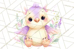 Fantasy Baby Creatures Clipart PNG, Cute Pastel Watercolor Product Image 5