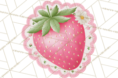 Strawberry Garden Clipart, Cute Strawberry Gardening Png Product Image 2