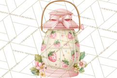 Strawberry Garden Clipart, Cute Strawberry Gardening Png Product Image 3