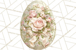 Elegant Easter Bunny Clipart PNG, Spring Easter Egg Clip Art Product Image 3