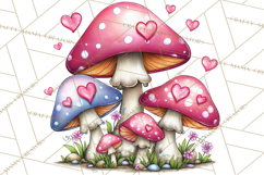 Valentine Mini World, Heart Mushroom Forest, Fairy Love Png Product Image 3
