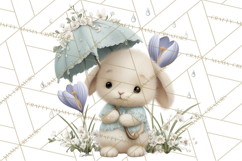 Rainy Day Clipart, Spring Rain Mini World PNG, Tiny Animal Product Image 3