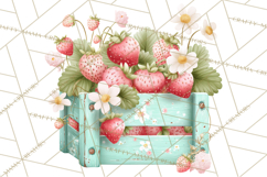 Strawberry Garden Clipart, Cute Strawberry Gardening Png Product Image 4