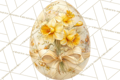 Elegant Easter Bunny Clipart PNG, Spring Easter Egg Clip Art Product Image 4