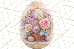 Elegant Easter Bunny Clipart PNG, Spring Easter Egg Clip Art Product Image 5