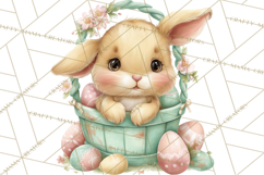 Easter Baby Animals in Baskets Clipart, Cute Lambs Png Product Image 4