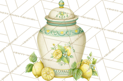 Farmhouse Lemon Kitchen Clipart, Lemon Kitchen Appliances Product Image 4