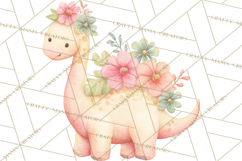 Cute Baby Dinosaurs Clipart PNG, Watercolor Dinosaur Product Image 4