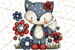 Patriotic Animals Clipart, Whimsical Red White Blue American Product Image 4