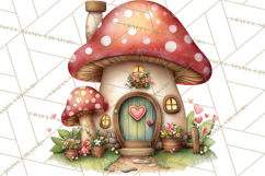 Valentine Mini World, Heart Mushroom Forest, Fairy Love Png Product Image 3