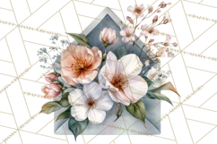 Romantic Letter Clipart, Love Notes Clip Art PNG, Floral Product Image 3