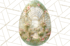 Elegant Easter Bunny Clipart PNG, Spring Easter Egg Clip Art Product Image 3