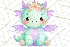 Fantasy Baby Creatures Clipart PNG, Cute Pastel Watercolor Product Image 4