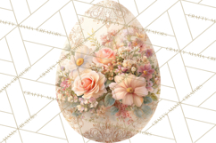 Elegant Easter Bunny Clipart PNG, Spring Easter Egg Clip Art Product Image 4