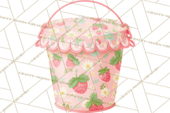 Strawberry Garden Clipart, Cute Strawberry Gardening Png Product Image 5