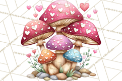 Valentine Mini World, Heart Mushroom Forest, Fairy Love Png Product Image 2
