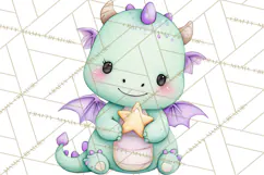 Fantasy Baby Creatures Clipart PNG, Cute Pastel Watercolor Product Image 2