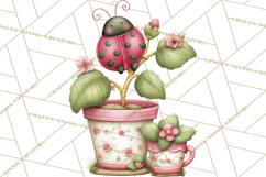 Cozy Cottage Garden Clipart, Pastel Flowers, Garden Tools Product Image 3