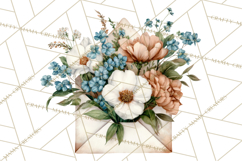 Romantic Letter Clipart, Love Notes Clip Art PNG, Floral Product Image 3