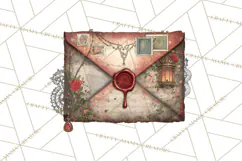 Moody Romantic Grunge PNG, Deep Red Lace Clipart, Gothic Product Image 3