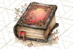 Moody Romantic Grunge PNG, Deep Red Lace Clipart, Gothic Product Image 4