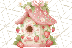 Strawberry Garden Clipart, Cute Strawberry Gardening Png Product Image 4