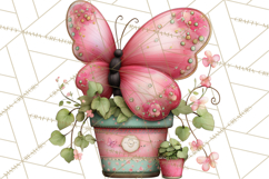 Cozy Cottage Garden Clipart, Pastel Flowers, Garden Tools Product Image 4