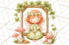 St Patrick’s Day Fairies Clipart, Miniature Irish Fairy Png Product Image 5