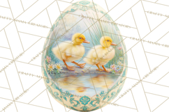 Elegant Easter Bunny Clipart PNG, Spring Easter Egg Clip Art Product Image 5