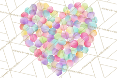 Watercolor Heart Clipart, Floral Hearts, Rainbow Hearts PNG Product Image 2