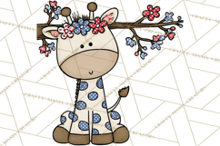 Patriotic Safari Animals Clipart, Whimsical Red White Blue Product Image 2