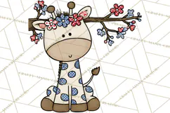Patriotic Safari Animals Clipart, Whimsical Red White Blue Product Image 2