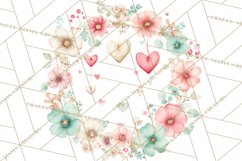 Valentine Animal Clipart PNG, Cute Teddy Bear Bunny Png Product Image 3