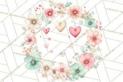 Valentine Animal Clipart PNG, Cute Teddy Bear Bunny Png Product Image 3