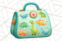 Pediatric Nurse Dinosaur Clipart Cute Medical PNG Product Image 3