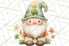 St Patricks Gnomes PNG, Cute Irish Gnome Clipart, Shamrock Product Image 3