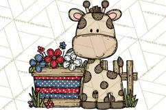 Patriotic Safari Animals Clipart, Whimsical Red White Blue Product Image 4