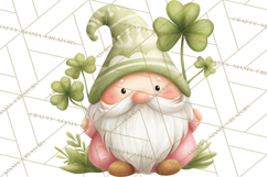 St Patricks Gnomes PNG, Cute Irish Gnome Clipart, Shamrock Product Image 4