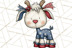 Patriotic Animals Clipart, Whimsical Red White Blue American Product Image 5
