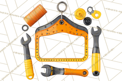 Construction Birthday Party Clipart, Builder Celebration Png Product Image 5