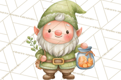 St Patricks Gnomes PNG, Cute Irish Gnome Clipart, Shamrock Product Image 5