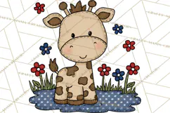 Patriotic Safari Animals Clipart, Whimsical Red White Blue Product Image 2