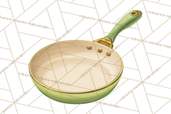 Tuscan Farmhouse Pasta Clipart, Rustic Pasta Night Kitchen Product Image 2