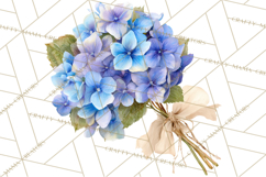 Watercolor Hydrangea Clipart, Florist Paper, Wedding Floral Product Image 3